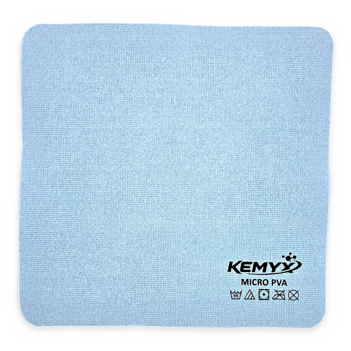  Chiffon microfibre PVA Kemyx bleu essuyant une vitre sans laisser de trace